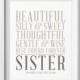 Gift for Sister Gift Christmas Gift for Sisters Birthday Gift Sister In Law Gift for Maid of Honor Gift Bridesmaid Gift for Sisters Wedding