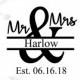 Mr and Mrs Monogram Decal, Mr and Mrs Vinyl Decal, Custom Wedding Decal, Vinyl Decal, Personalized Wedding Decal, Rustic Wedding Decals