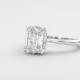 Moissanite engagement ring, Emerald cut 2.5ct moissanite Solitaire engagement ring, diamonds, 14K 18K white gold  C&C  Forever one NEO