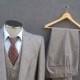1960s Custom Made Tweed Suit / 60s Vintage Three Piece Suit / Mad Men / 3 Piece Gray Tweed Suit Size 40R / Medium / Med / Vintage Wedding