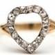 SOLD TO S*** 18k Rose Cut Diamond Open Heart Ring