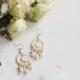 Boho bridal earrings, freshwater pearl earrings, wedding earrings, boho bride jewelry, statement pearl earrings, boho wedding earrings