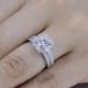 925 Sterling Silver CZ Stone Diamond Simulant Wedding Band Engagement Ring Bridal Wedding Rings Set For Women Size 3-12 Ss059