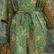 Green Silk Kimono Robe, mothers day, Dressing gown, Vintage kimono, Bridesmaid robes, Boho kimono, Bridal Robe, Gifts for her, Mango Moon