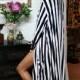 Black and White Stripe Robe Honeymoon Bridal Lingerie Sleepwear Loungewear Sarafina Dreams Cruise