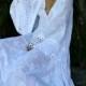 100% Cotton Embroidered Robe Bridal Lingerie Wedding White Robe White Sleepwear White Lingerie Cotton Sleepwear Cotton Lingerie