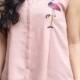 Women Sleeveless Embroidered Pink Top