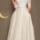 Short Lace Wedding Dress, Tea Length Wedding Dress Long Sleeve