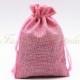 10pcs Pink Burlap Bags 4x5.25"/5x7", Jewelry Bags, Gift Bags, Burlap Favor Bags, Jute Bags, Party Favor Bags, Wedding Gift Bags