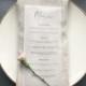 Vellum Wedding menu.  // wedding // vellum menu // menu card // personalised
