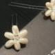 Ivory floral hair pins, set of hair pins