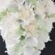 Cascade Cream White Mint Calla Lily Wedding Bouquets Romantic Elegant wedding bouquet