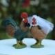 Rooster-Hen-Chicken-Wedding-Cake Topper-Bride-Groom-Farm-Animal-Mr-Mrs-Barn-Rustic-Country-Unique-Funny