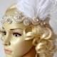 The Great Gatsby,20's flapper Headpiece, Vintage Inspired, Bridal 1920s Headpiece ,1930's, Rhinestone headband, Rhinestone flapper headpiece
