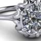 1.75 Ct Round cut white moissanite Designer wedding engagement ring 925 silver - Buy Best Quality Moissanite in India