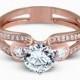 1.75 Ct Round White Moissanite Split Shank Wedding Ring 925 Sterling Silver - Buy Best Quality Moissanite in India