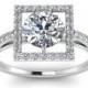 1.76 ct Round White moissanite box setting wedding Ring in 925 Sterling Silver - Buy Best Quality Moissanite in India