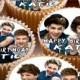 24 x Personalised 1d Cup Cake Toppers with Any Name Happy Birthday & One Direction Zane Louis Liam Niall Harry