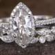 2.60 Ct White Moissanite Marquise Cut Classic Wedding Ring For online