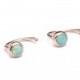 Opal Huggies - Gemstone Hoop Earrings - Dainty Hoop Earrings - Hugging Hoops - Open Hoop Earrings -  Ear Hugging Cuffs - EAR039P03