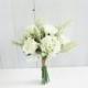 White Rose Floral Bouquet, Wedding Bouquet, White Table Flower, White Bridal Bouquet, White Bridesmaid Bouquet, Flower Girl Bouquet