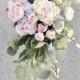 White bridal bouquet, bridesmaids bouquet white boho bouquets, boho bride, silk wedding bouquet, artificial flowers.