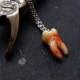 Bloody human tooth necklace, Goth halloween pendant, Faux teeth, Gothic jewellery, Molar oddities, Curiosities cabinet, Vulture culture