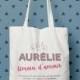 Bag "Witness of love" to apply a light, for a wedding or for a bachelorette party, a Tote bag or pouch to be personalized