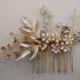 Stunning Hand Wired Bridal Hair Comb. Wedding Hair Accessories.