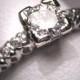 Antique Platinum Diamond Wedding Ring Vintage Art Deco