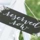 Reserved Row Wedding Sign - Chalkboard Style Wedding Sign With Romantic Floral Design - Rustic Wedding Decor - Outdoor Wedding Chair Signs