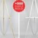 Large 65" Wood Easel Stand For Wedding Sign 