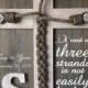 Wedding Unity Ceremony - Braid w/Ecclesiastes 4:12 scripture and Personalized Names/Dates (Gray & Whitewashed)