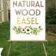 Wood Floor Easel Wedding Sign . Lightweight Stand Displays Large Acrylic Signs Wood Canvas Foam Board & Chalkboard Signs 12 x 18 to 24 x 36