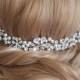 Pearl Crystal Bridal Hair Vine, Wedding Hair Piece, Bridal Tiara, Pearl Silver Hair Wreath, Crystal Pearl Bridal Crown, Wedding Hair Jewelry