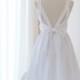 Pure White dress white Bridesmaid dress Wedding Prom dress Cocktail Party dress Evening dress Backless bow dress