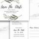 Save the Date Postcard Post Card Watercolor Branch Leaves - Printable Editable Template Instant Download JPEG PDF