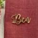 Wedding Place cards, Laser cut name sign , Gold Mirror Laser Cut Names