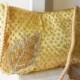 Vintage Gold Evening Bag, Sparkly Gold Beaded Handbag, Gold Clutch Bag EB-0613