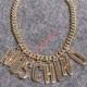 Moschino Logo Letters Chain Necklace Gold