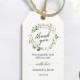 Greenery Wedding Thank You Tag Template, Wedding Favor Tags, Printable Thank You Tags, 100% Editable, Instant Download, TRY BEFORE You BUY