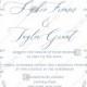 Laurel wreath herbal letterpress design wedding invitation set indigo ink PDF 5x7 in wedding invitation maker