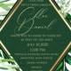 Tropical leaves palm flower wedding invitation template PDF 5x7 online maker