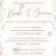 Wedding invitation set gold leaf laurel watercolor eucalyptus greenery PDF 5x7 in personalized invitation