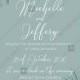 Wedding invitation set white anemone greenery menthol greenery berry PDF 5x7 in wedding invitation maker