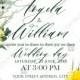 Mimosa yellow greenery herbs wedding invitation set card template PDF 5x7 in online maker
