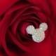 Disney Wedding-12 Hidden Mickeys Bouquets-Centerpiece-Original Creator-Flower Picks-Floral Pins-Flower Post-Clear-Clear AB