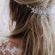 Bridal Pearl Hair vine Comb DAFNE Wedding Hair Comb vine, Hair Chain Bridal hair jewellery Wedding Hair Vine,  Bridal Hairpiece Comb
