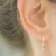Hoop Earrings with Charm - Hoops - Hoop Earrings Silver -  Hoop Earrings with Beads - Small Hoop Earrings - Silver Hoop Dangle Earrings