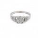 Vintage 1930s platinum Art Deco diamond engagement ring .54ct